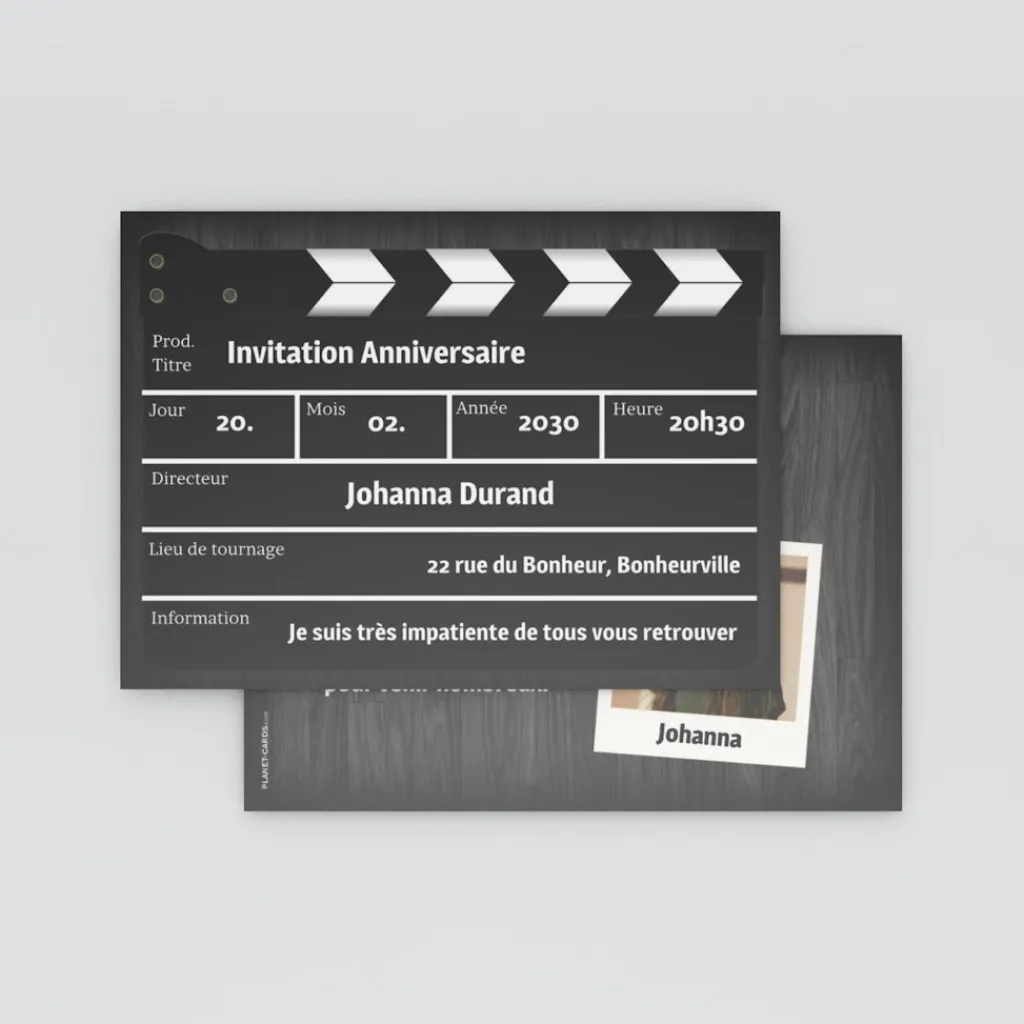 Carte Invitation Anniversaire Adulte Moderne^Planet cards Ça tourne