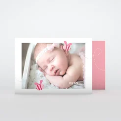 Carte Remerciement Baptême Animaux | Carte Remerciement Baptême Fille^Planet cards Abeille rose