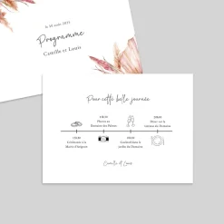 Programme De Mariage^Planet cards Amour Bohème