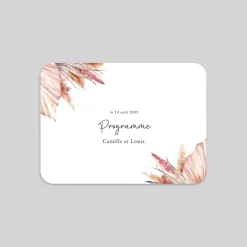 Programme De Mariage^Planet cards Amour Bohème