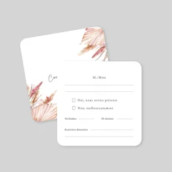 Coupon-réponse Mariage^Planet cards Amour Bohème