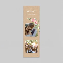 Carte Remerciement Mariage Champêtre | Carte Remerciement Mariage Marque-page^Planet cards Amour En Fleur