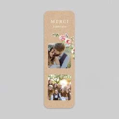 Carte Remerciement Mariage Champêtre | Carte Remerciement Mariage Marque-page^Planet cards Amour En Fleur