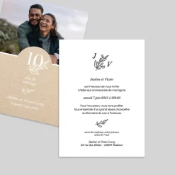 Carte Invitation Noces D'argent | Carte Invitation Noces D'argent^Planet cards Amour et Kraft