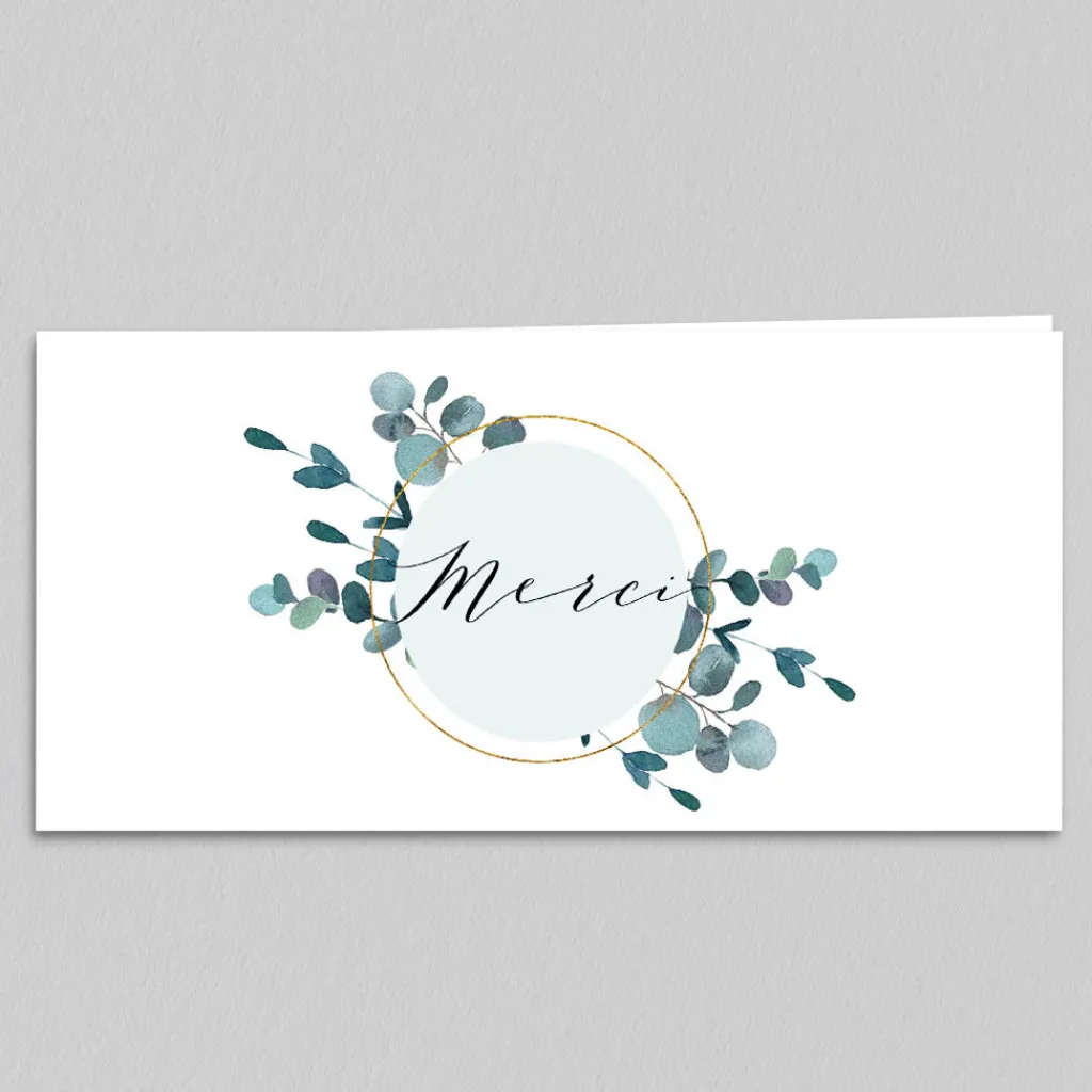 Carte Remerciement Mariage Champêtre^Planet cards Amour Eucalyptus