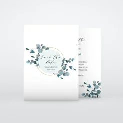 Save The Date^Planet cards Amour Eucalyptus