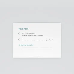 Coupon-réponse Mariage^Planet cards Amour Eucalyptus