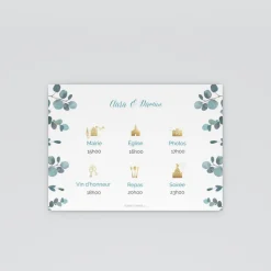 Programme De Mariage^Planet cards Amour Eucalyptus