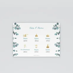 Programme De Mariage^Planet cards Amour Eucalyptus