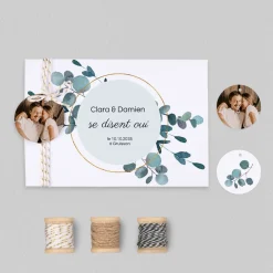 Faire-part Mariage Champêtre | Gamme Complète^Planet cards Amour Eucalyptus