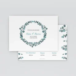 Programme De Mariage^Planet cards Amour Eucalyptus