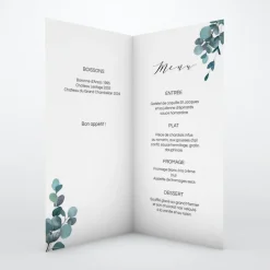 Menu De Mariage^Planet cards Amour Eucalyptus