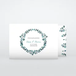 Programme De Mariage^Planet cards Amour Eucalyptus