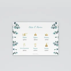 Programme De Mariage^Planet cards Amour Eucalyptus