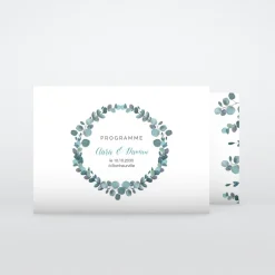 Programme De Mariage^Planet cards Amour Eucalyptus
