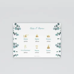 Programme De Mariage^Planet cards Amour Eucalyptus