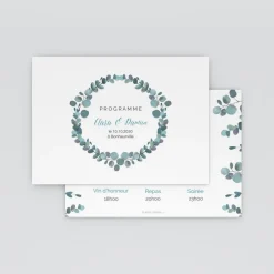 Programme De Mariage^Planet cards Amour Eucalyptus