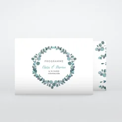 Programme De Mariage^Planet cards Amour Eucalyptus