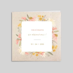 Faire-part Mariage Champêtre^Planet cards Amour Floral