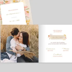 Faire-part Mariage Champêtre^Planet cards Amour Floral