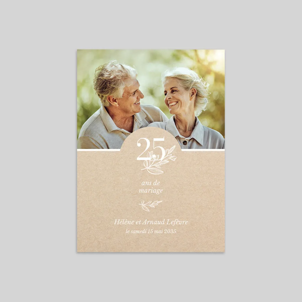 Carte Invitation Noces D'argent | Carte Invitation Noces D'argent^Planet cards Amour Kraft et Argent