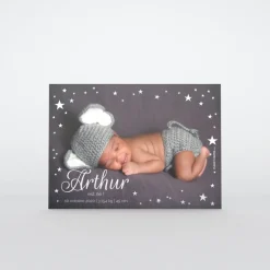 Faire-part Naissance Magnet | Faire-part Naissance Garçon^Planet cards Amour scintillant
