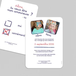 Faire-part Mariage Original^Planet cards Amours d'Enfances