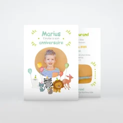 Carte Invitation Anniversaire Enfant Animaux^Planet cards Animaux en fête