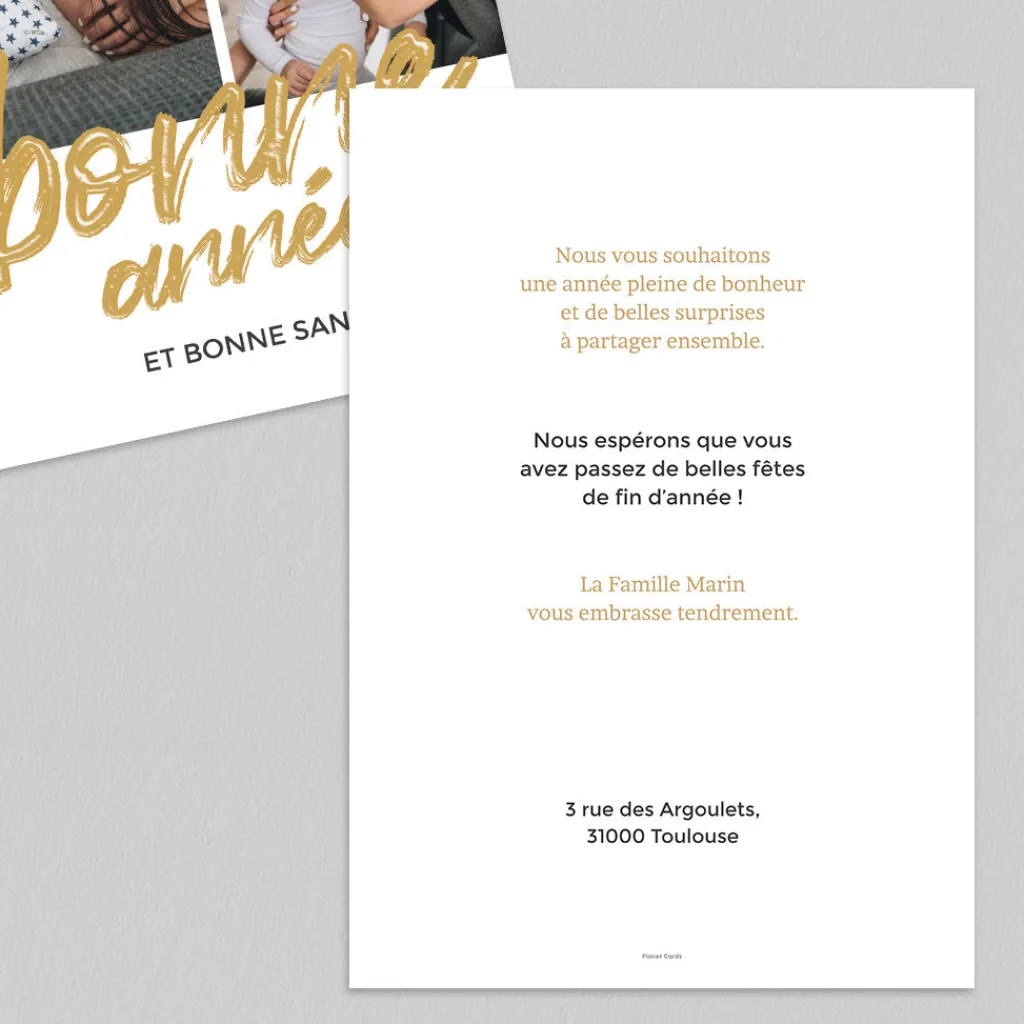 Carte De Vœux Famille^Planet cards Année en Famille
