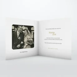 Carte Invitation Noces D'or | Carte Invitation Noces D'or^Planet cards 50 Ans De Bonheur