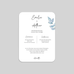Faire-part Mariage Chic | Gamme Complète^Planet cards Aquarelle bleue