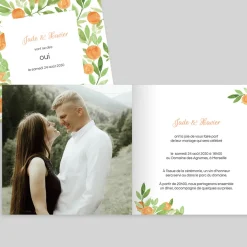Faire-part Mariage Champêtre^Planet cards Aquarelle et Agrumes