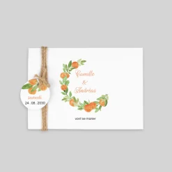 Faire-part Mariage Bohème | Faire-part Mariage Champêtre^Planet cards Aquarelle et Oranges