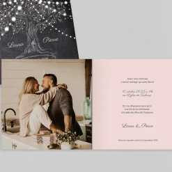 Faire-part Mariage Original | Gamme Complète^Planet cards Arbre et guirlande lumineuse