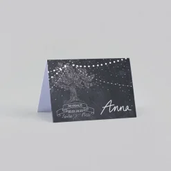Marque-place Mariage^Planet cards Arbre lumineux