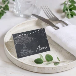 Marque-place Mariage^Planet cards Arbre lumineux