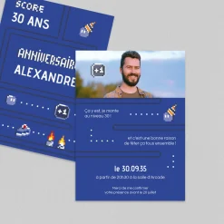 Carte Invitation Anniversaire Adulte Originale^Planet cards Arcade