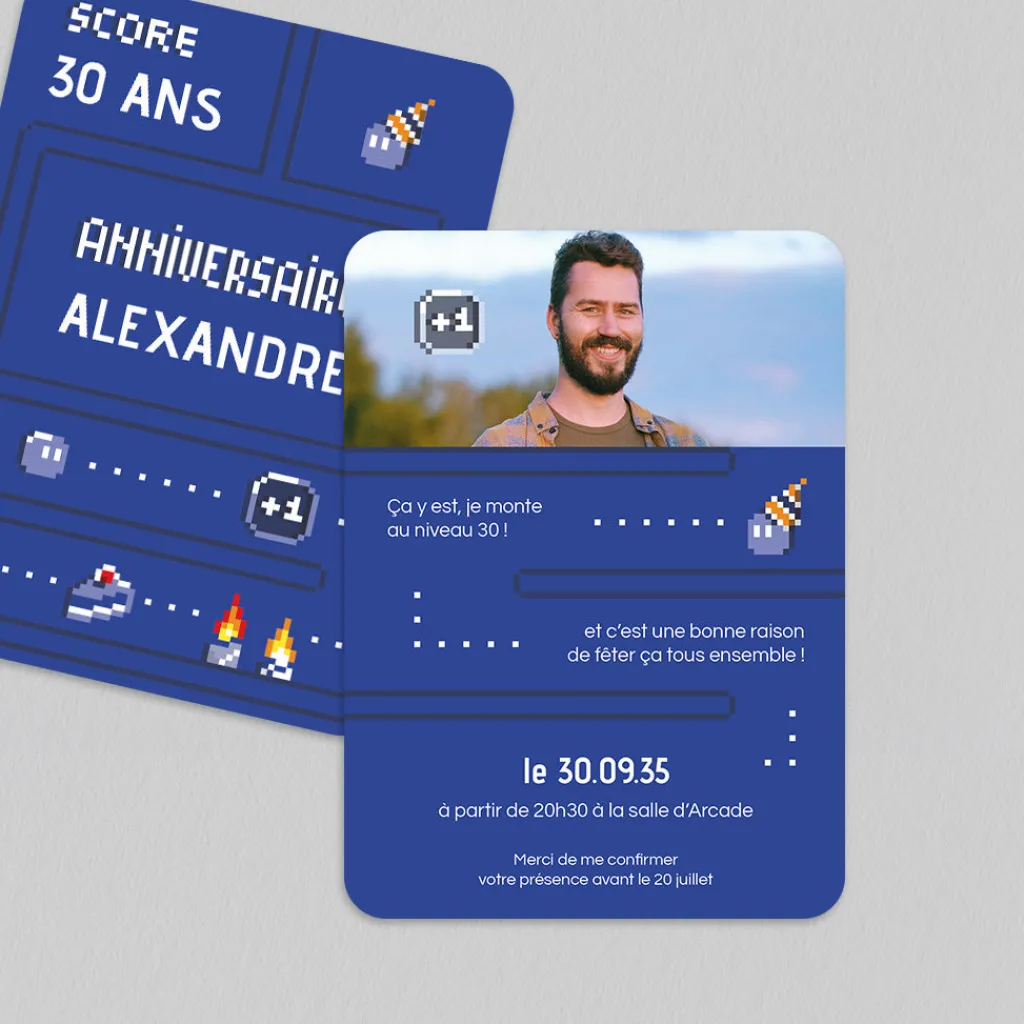 Carte Invitation Anniversaire Adulte Originale^Planet cards Arcade