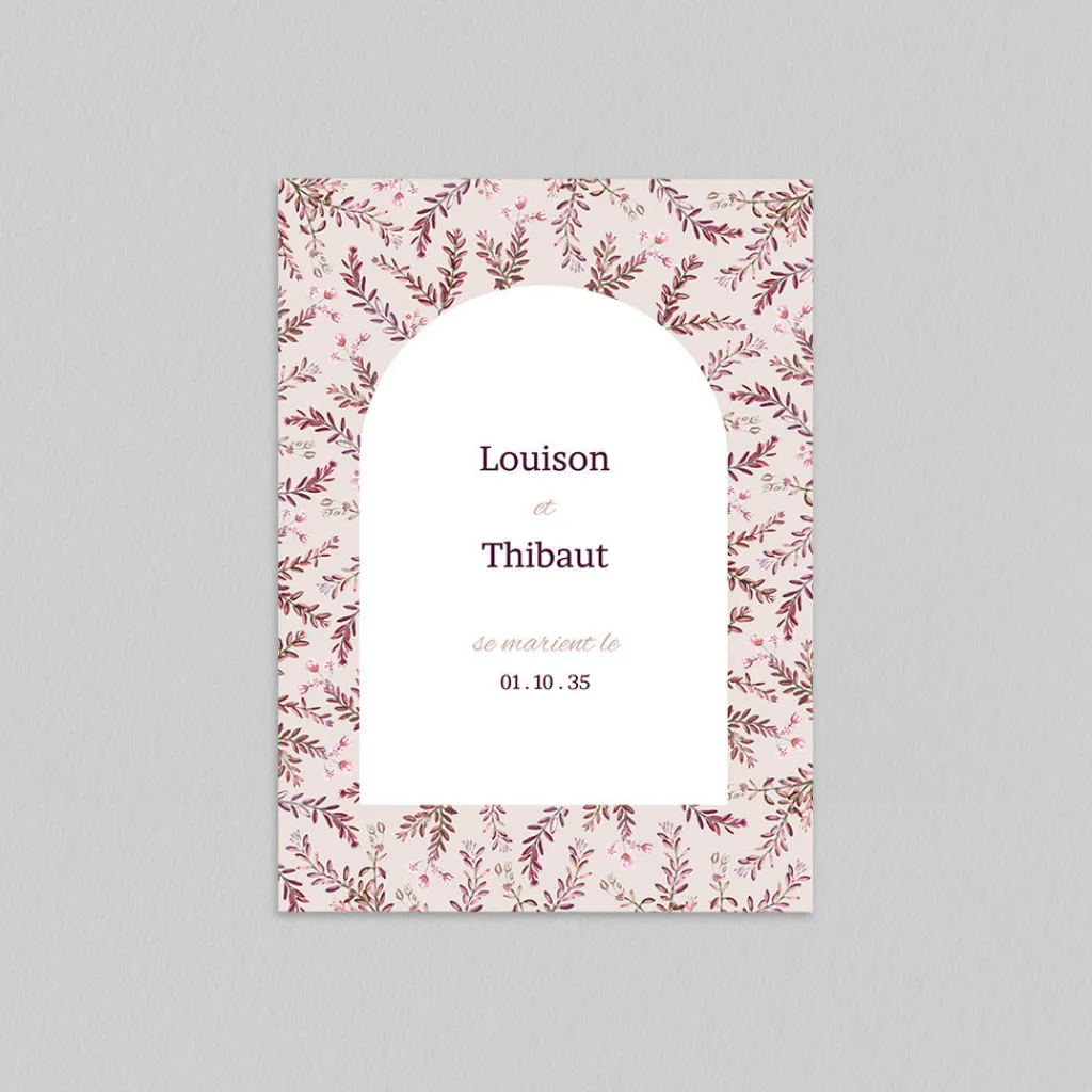Faire-part Mariage Champêtre^Planet cards Arche et Bruyère