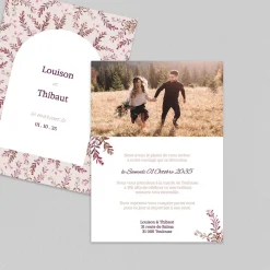 Faire-part Mariage Champêtre^Planet cards Arche et Bruyère