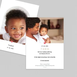 Faire-part Naissance Garçon^Planet cards Arche et cœur