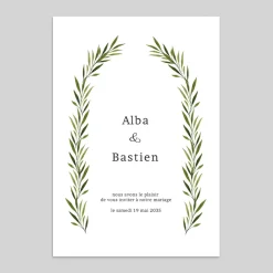 Faire-part Mariage Chic | Faire-part Mariage Bohème^Planet cards Arche et feuillage