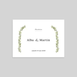 Carte D'invitation Mariage^Planet cards Arche et feuillage