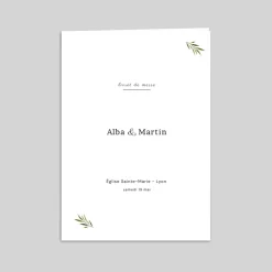 Livret De Messe Mariage^Planet cards Arche et Feuillage