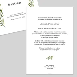 Faire-part Mariage Chic | Faire-part Mariage Bohème^Planet cards Arche et feuillage