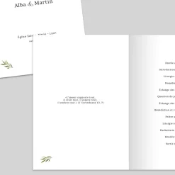 Livret De Messe Mariage^Planet cards Arche et Feuillage