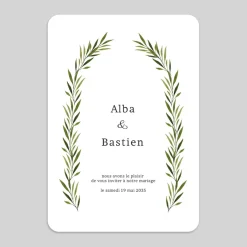 Faire-part Mariage Chic | Faire-part Mariage Bohème^Planet cards Arche et feuillage