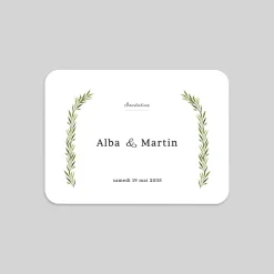 Carte D'invitation Mariage^Planet cards Arche et feuillage