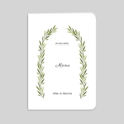 Menu De Mariage^Planet cards Arche et Feuillage