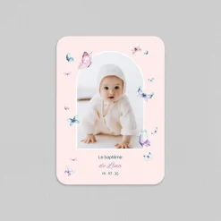 Faire-part Baptême Champêtre | Faire-part Baptême Fille^Planet cards Arche et Papillons